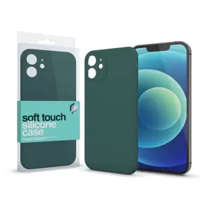 Apple iPhone 13 Mini készülékhez Soft Touch Silicone Case Slim sötétzöld 