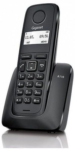 Gigaset A116 vezeték nélküli (DECT) telefon, Fekete