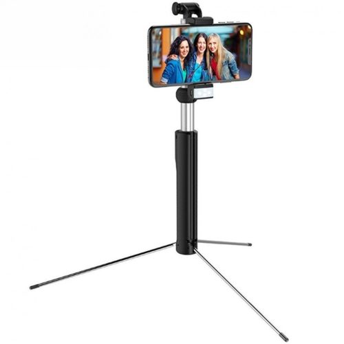 HOCO K10A BLUETOOTH SELFIE BOT / TRIPOD ÁLLVÁNY BEÉPÍTETT SELFIE FÉNNYEL (FEKETE)