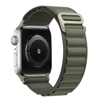 NYLON LOOP SZíJ, APPLE WATCH 42/44/45/49 Készülékhez, DESIGN 2 GREEN